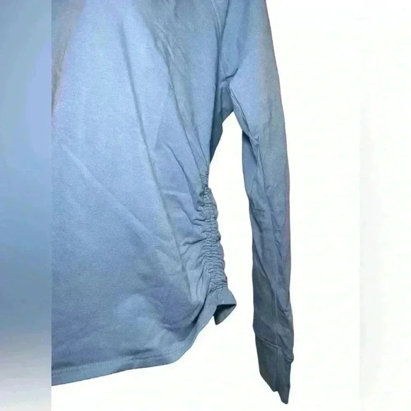 Sundry Baby Blue Rouched Sweatshirt Size XS NWT - Picture 4 of 6